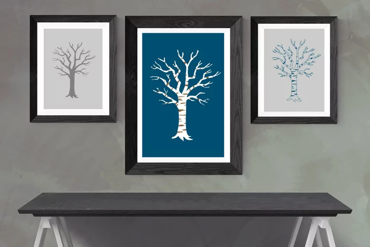 Winter Birch Tree SVG Design