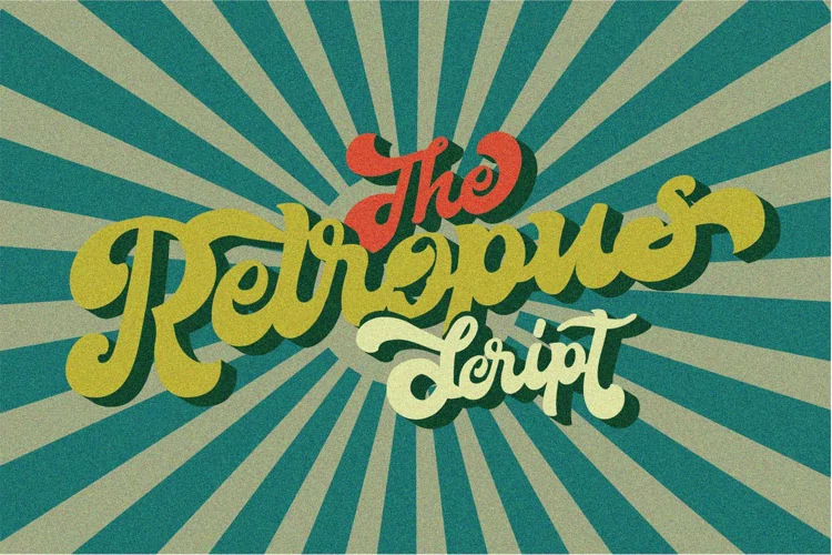 The Retropus Font - A Retro Script Font