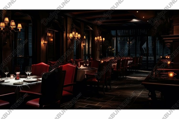 dim dark restaurant background example image 1