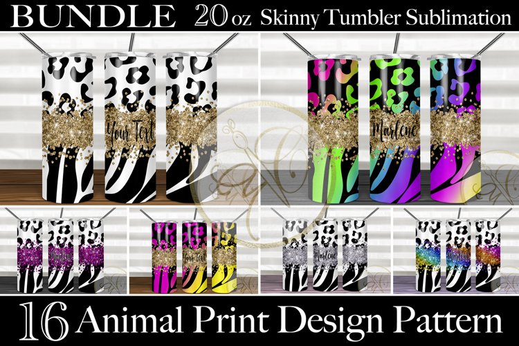 HUGE BUNDLE Animal Print 2oz Skinny Tumbler Sublimation