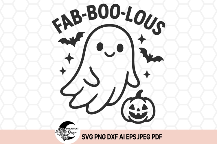 Fab-Boo-lous SVG design | Halloween Ghost SVG & Clipart