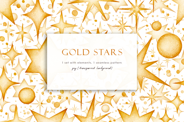Shiny Christmas decoration gold stars, dots, glitter