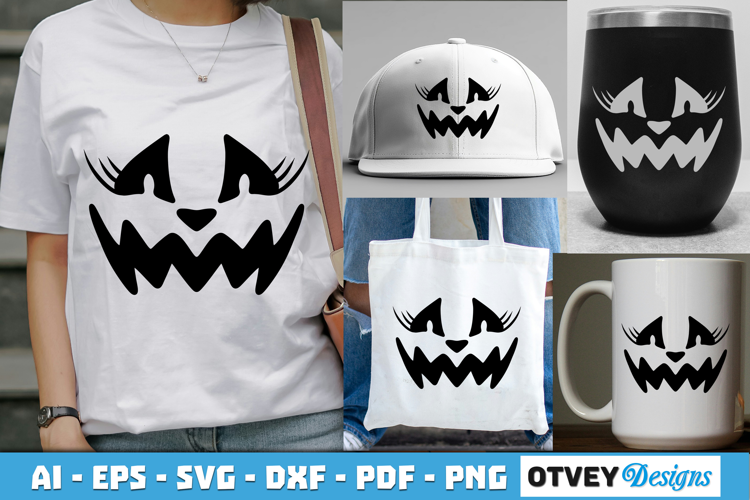 Halloween Pumpkin Face SVG