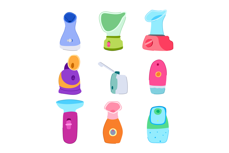 facial steamer set cartoon