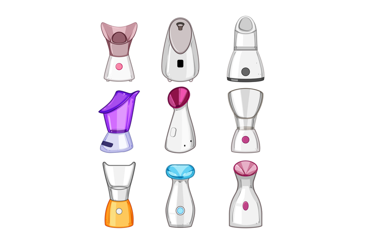 facial steamer set cartoon