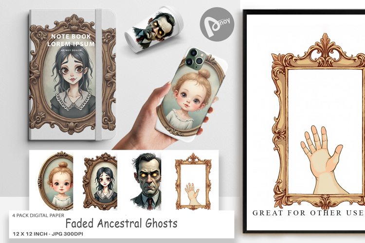 Faded Ghosts Digital Paper