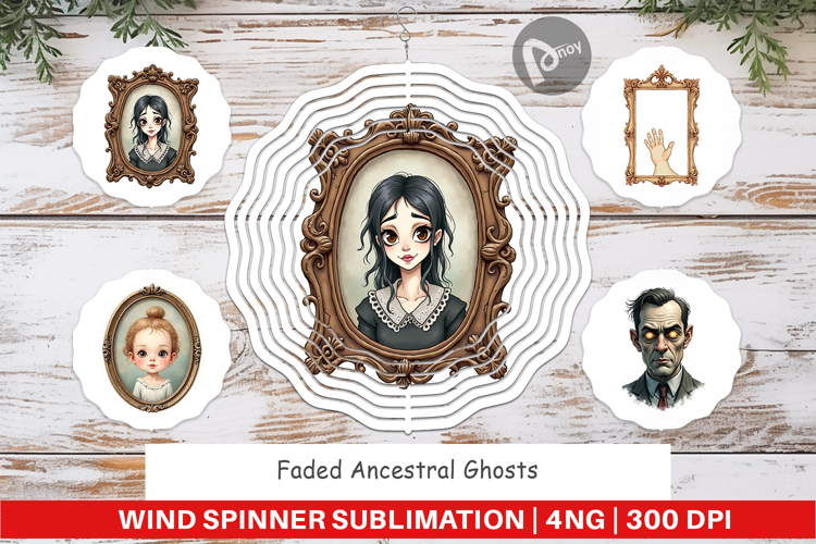Faded Ghosts Wind Spinner