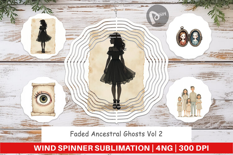 Faded Ghosts Wind Spinner example image 1