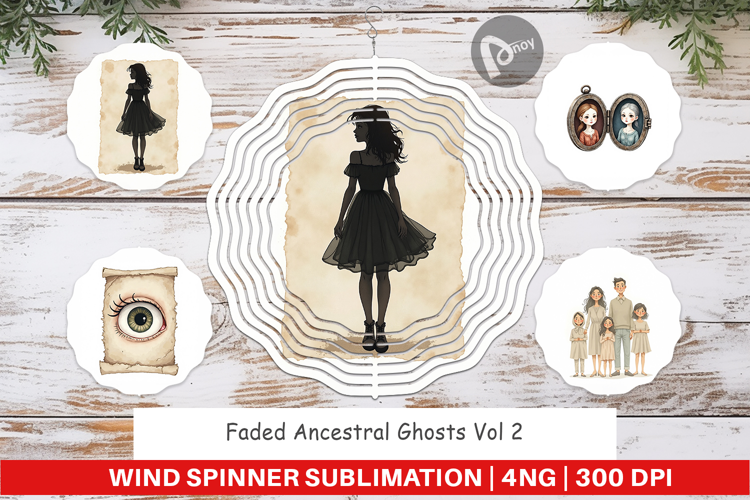 Faded Ghosts Wind Spinner