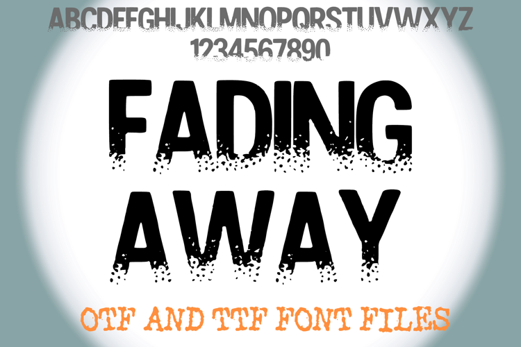 Fading Away Lettering ABC Text Vanishing Font Alphabet OTF