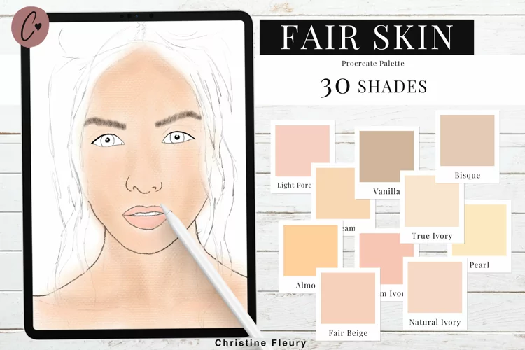 Procreate Color Palette - Fair Skin Tones