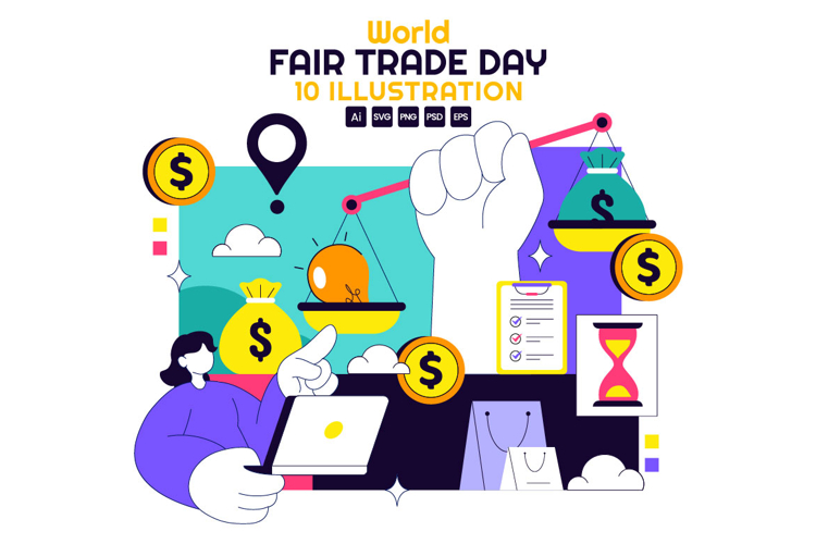 10 World Fair Trade Day Illustration
