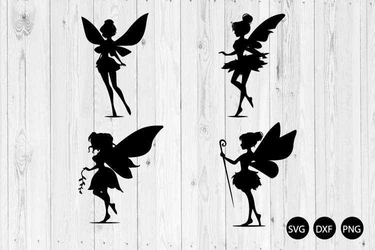 Fairy Girl SVG, Fairy Silhouette SVG, Butterfly Wing Fairy