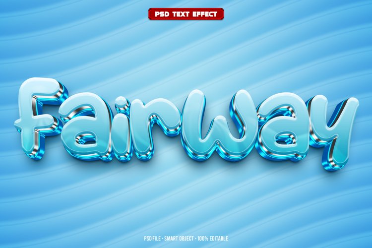 Fairway 3D editable text effect example image 1