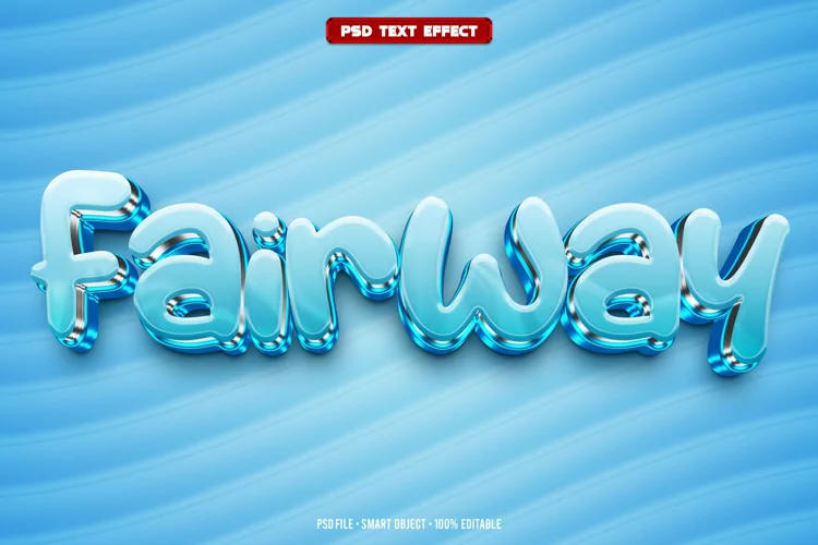 Fairway 3D editable text effect