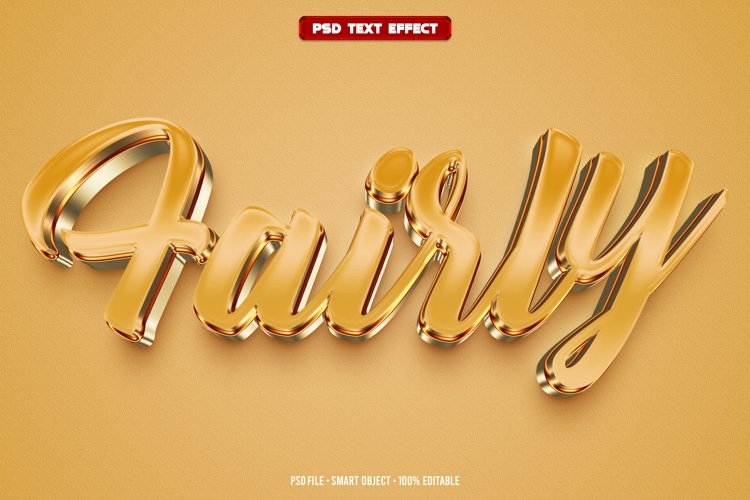 Fairy 3D editable text effect example image 1
