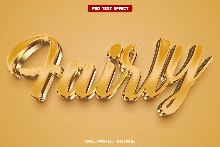 Fairy 3D editable text effect