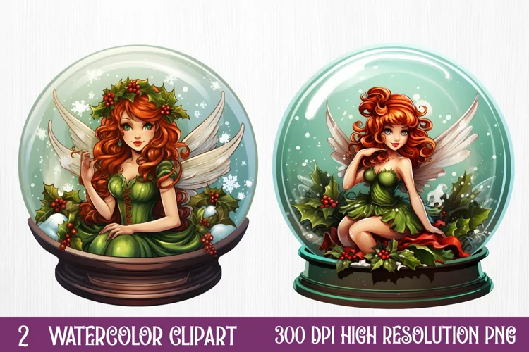 Fairy Christmas Sublimation Clipart, Christmas PNG