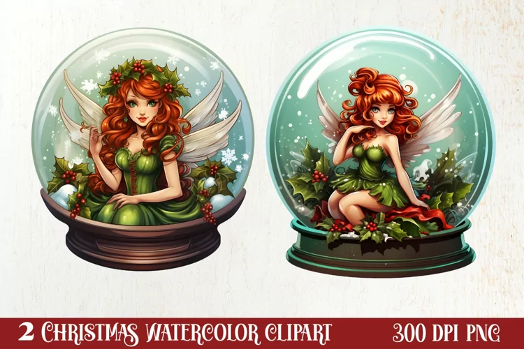Fairy Christmas Sublimation Clipart, Fairy Christmas PNG