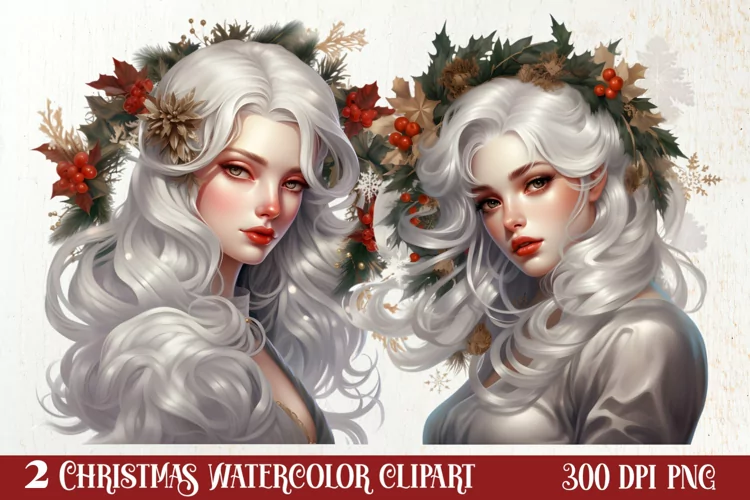 Fairy Christmas Collection Sublimation Clipart