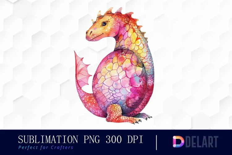 Fairy Dragon Egg Watercolor Clipart