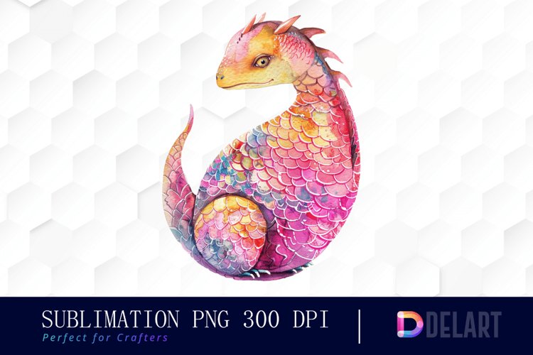 Fairy Dragon Egg Watercolor Clipart