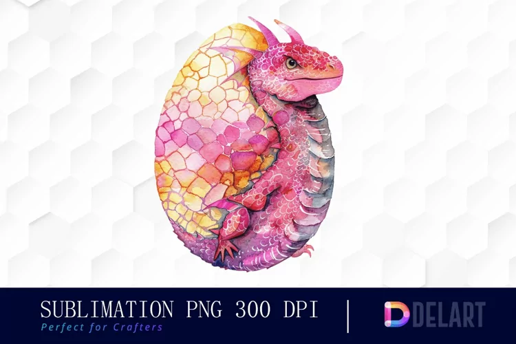 Fairy Dragon Egg Watercolor Clipart
