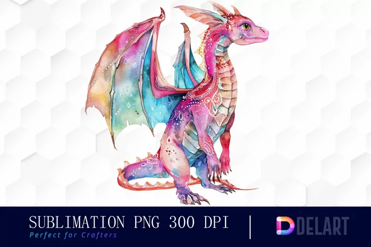 Fairy Dragon Sublimation PNG Clipart