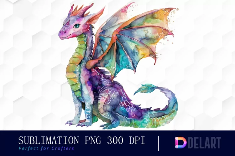 Fairy Dragon Sublimation PNG Clipart