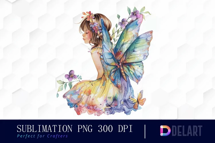 Fairy Girl Sublimation PNG Clipart