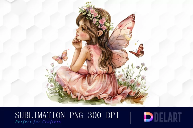 Fairy Girl Sublimation PNG Clipart