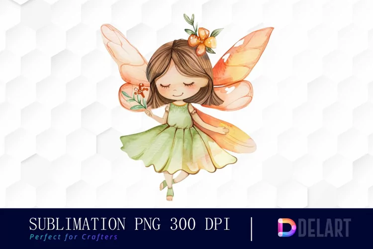 Fairy Girl Sublimation PNG Clipart