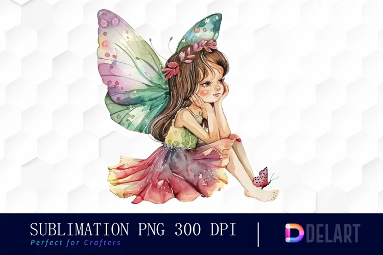 Fairy Girl Watercolor Clipart