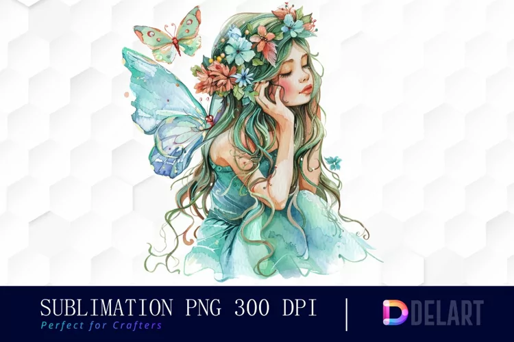 Fairy Girl Watercolor Clipart