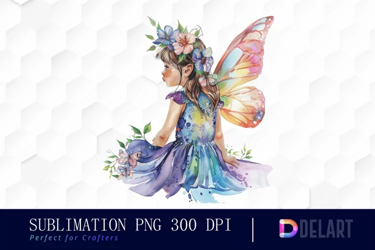 Fairy Girl Watercolor Clipart