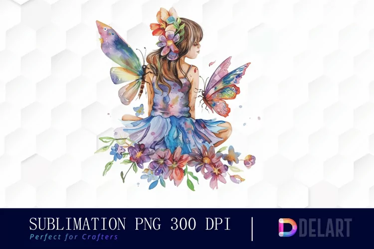 Fairy Girl Sublimation PNG Clipart