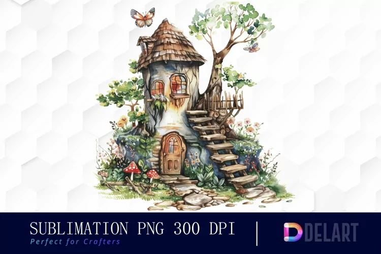 Fairy House Illustration Clipart