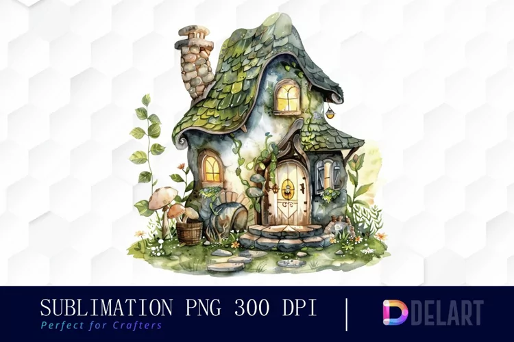 Fairy House Illustration Clipart