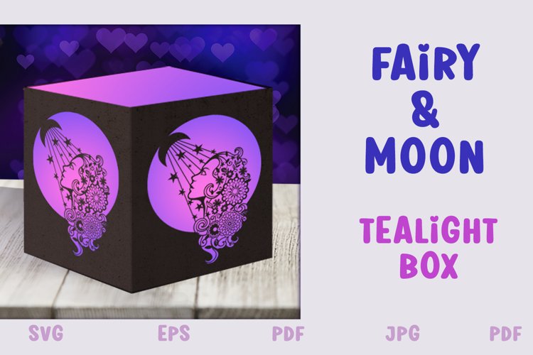 Fairy and Moon Tealight Template - Candle Holder template