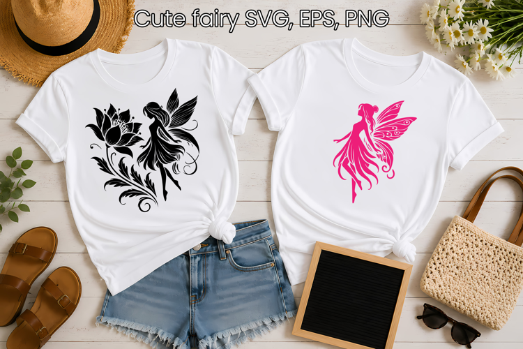 Cute fairy SVG | Magic SVG | Fairy silhouette