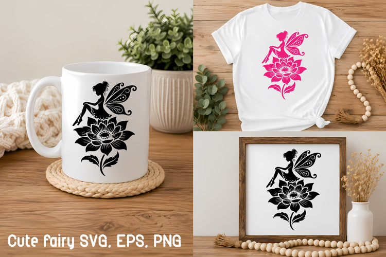 Cute fairy SVG | Magic fairy SVG | Fairy silhouette