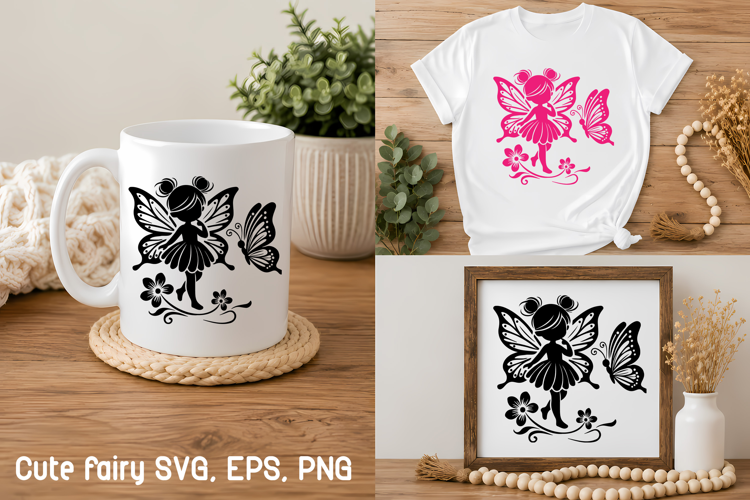 Cute fairy SVG | Magic fairy butterfly SVG