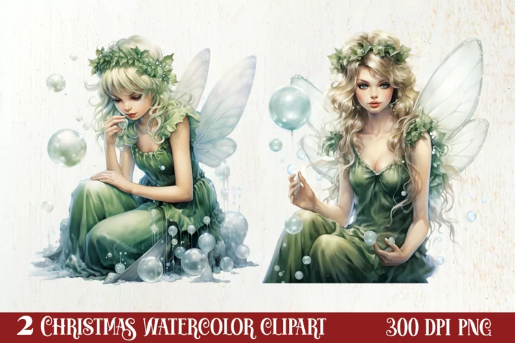 Fantasy Fairytale Christmas Clipart Sublimation