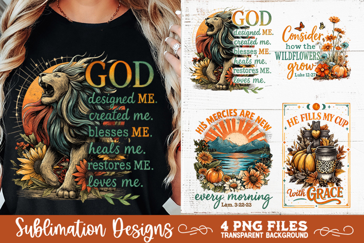Christian Fall Inspirational 4 PNG Retro PNG Sublimation
