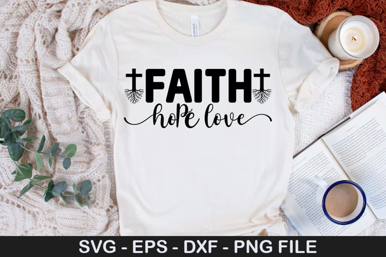 Faith hope love SVG - Breast Cancer Design
