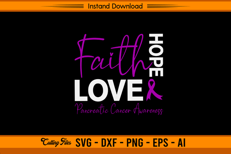 Faith Hope Love Awareness SVG Cutting Design File