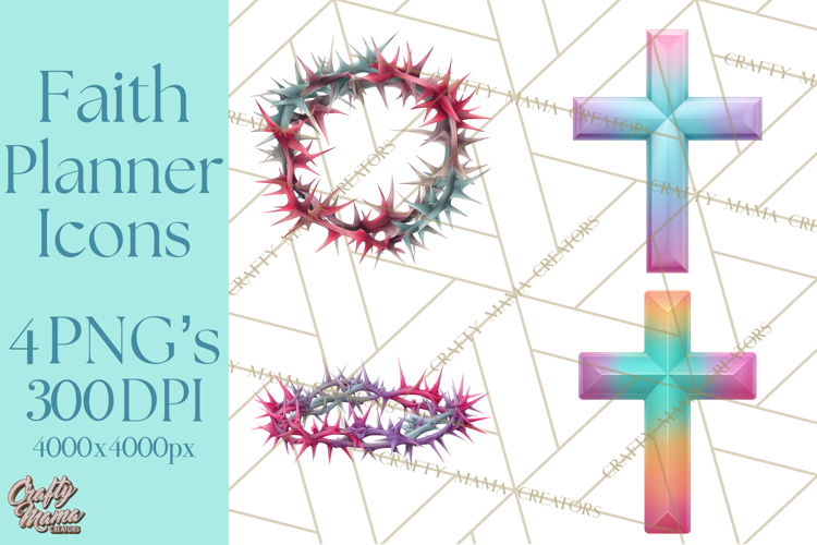 Christian Clipart PNG, Faith Icons for Devotional Art