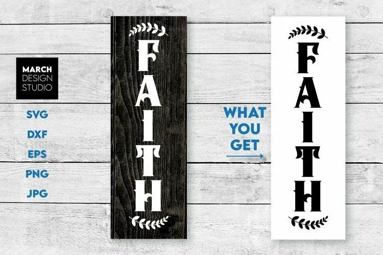 Christian Faith Vertical Welcome Front Porch Sign SVG PNG