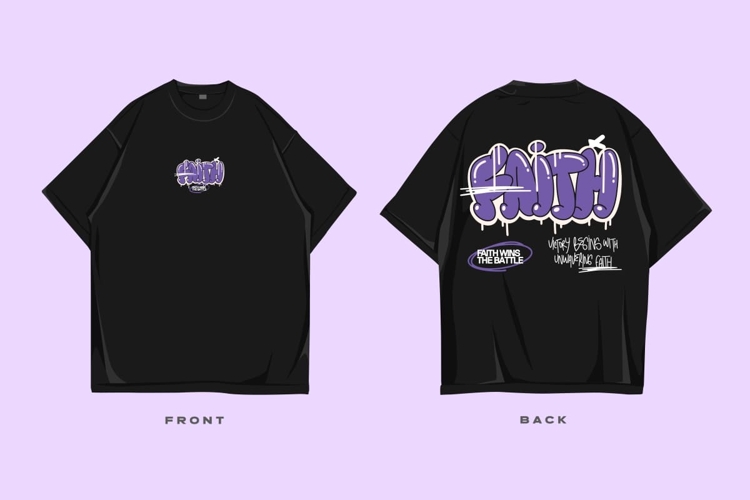 Faith Wins Battle Spiritual Quotes, Christian Graffiti Tee