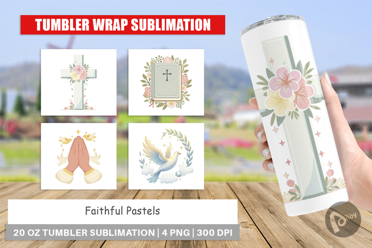 Tumbler Faithful Pastels